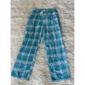 Metropolitan Plaid Pajama‎ Pants Women's Medium Blue White Lounge Sleepwear